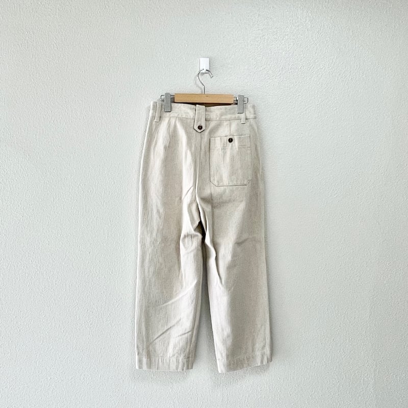 18SS MHL. COTTON LINEN ヘリンボーン ワークパンツ MHL. コットンリネンヘリンボーンパンツ | Lisululu online