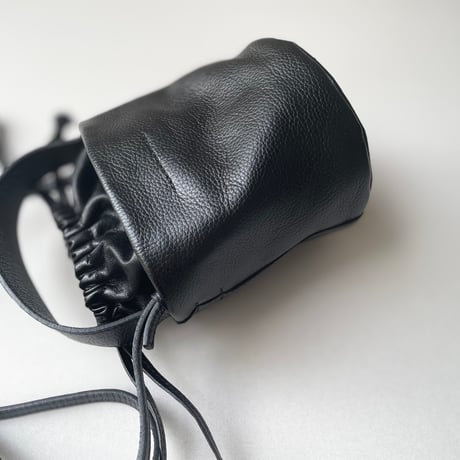 thehighlights  pot' micro-mini leather bag more BLACK