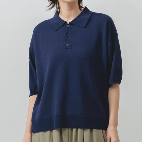 【5色展開】select ポロ衿ニット