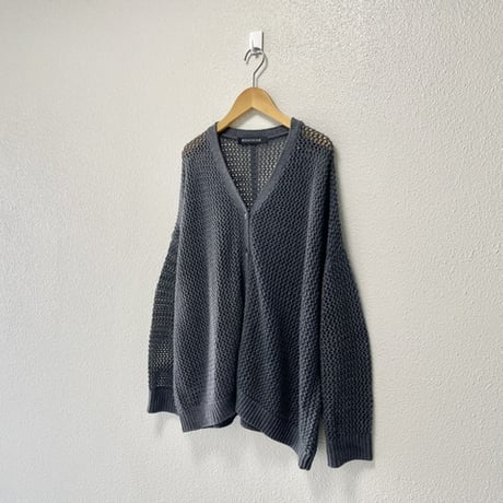 2024AW / mizuiro ind メッシュVネックカーディガン
