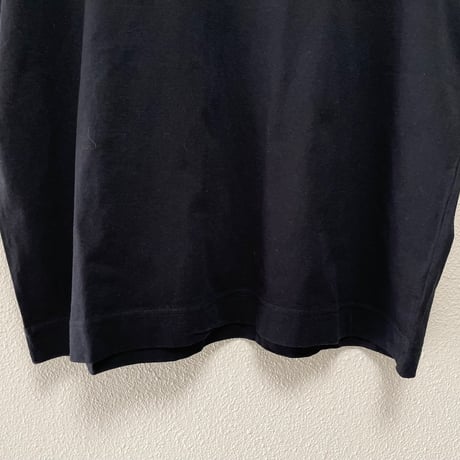 2025SS / grin オーガニックエーゲ海天竺 コーヒー刺繍ドルマンTシャツ（ブラック）