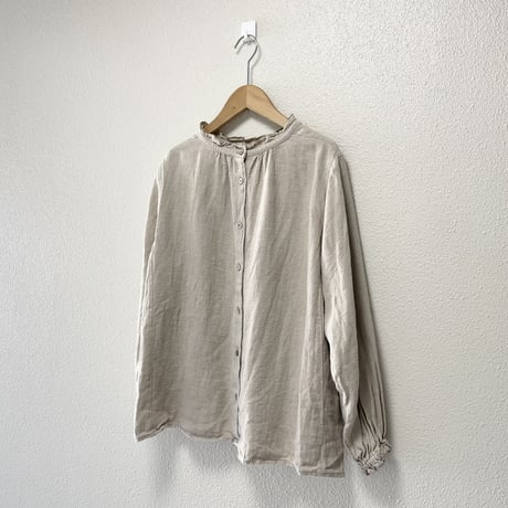 nest Robe リネンスタンドフリルブラウス