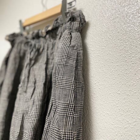人気完売品/ nest Robe リネングレンチェックイージースカート