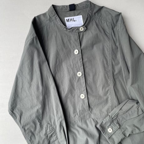 2024AW / MHL. WASHED COTTON POPLIN DRESS