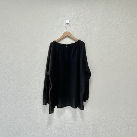 2024SS / タグ付き RNA-N  ガーゼギャザーブラウス