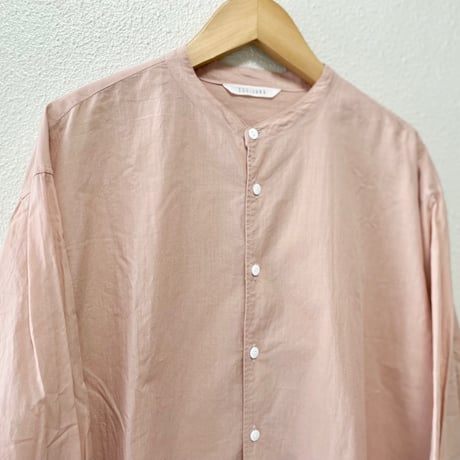 TOUJOURS COTTON Classic Band Collar Shirt