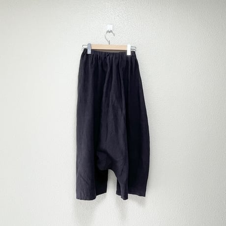 定番品 / あたう洋裁店 ポンポンマム サルエルパンツ ブラック