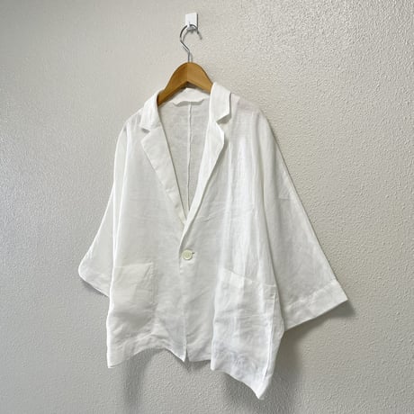 未使用品 / 2025SS /  UNIVERSAL TISSU フレンチリネン ドルマンスリーブ  シャツ ジャケット オフホワイト