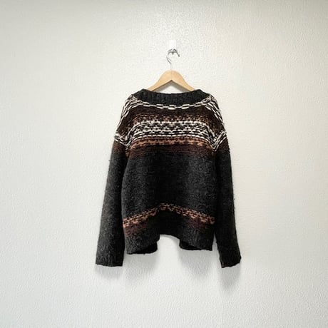 doux bleu ジャガードニットカーディガン