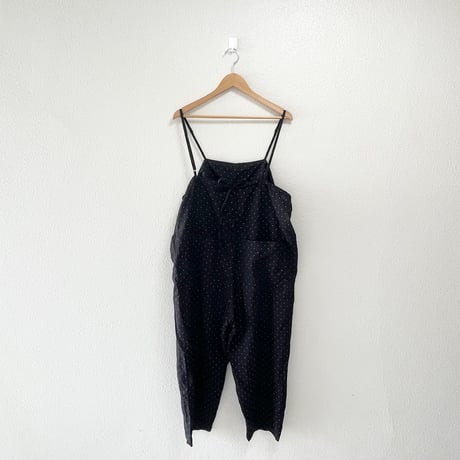nest Robe リネンドットプリントサロペット