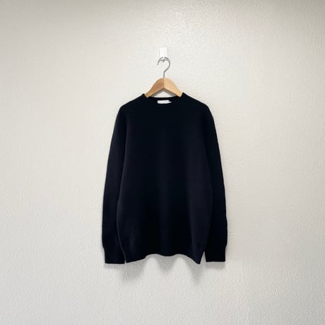 継続販売品 / RINEN 2/15ウール天竺編み(ホールガーメント)クルーネック