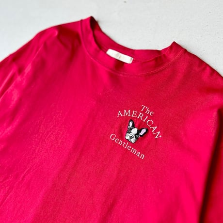 didizizi ボストンテリア刺繍Tシャツ