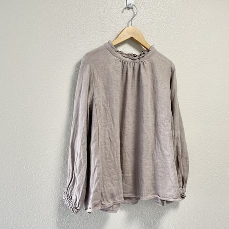 nest Robe リネンスタンドフリルブラウス