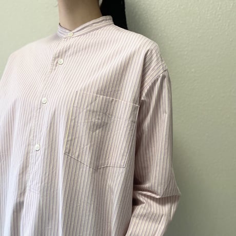 LENO BAND COLLAR PULLOVER DRESS