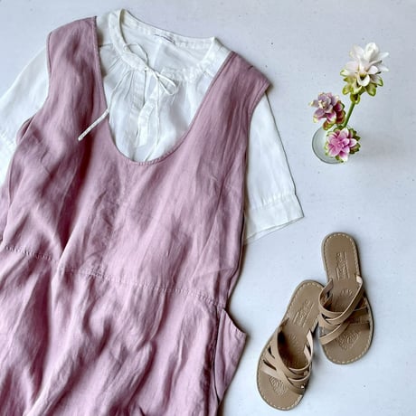 nest Robe リネンノースリ2wayワンピース