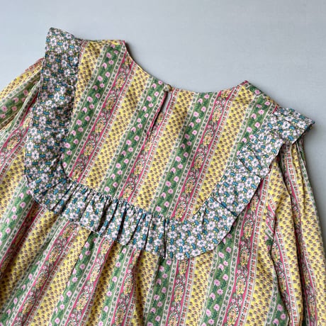 2025SS / Dot＆Stripes CHILD WOMAN リバティプリント パッチワークブラウス