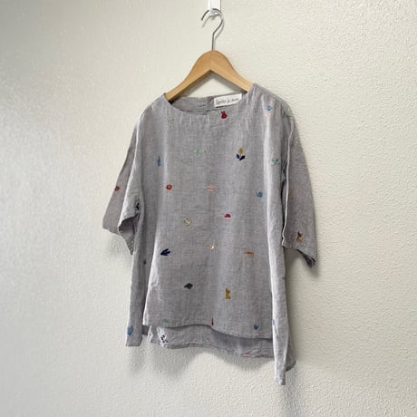 l'atelier du savon 小さいおりがみ刺繡ブラウス