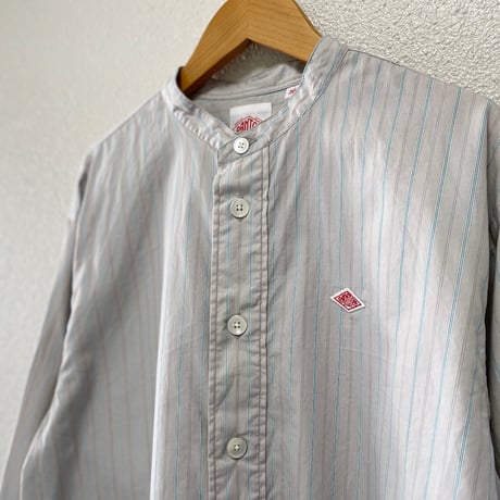 販売継続品 / DANTON POPLIN BAND COLLAR SHIRT