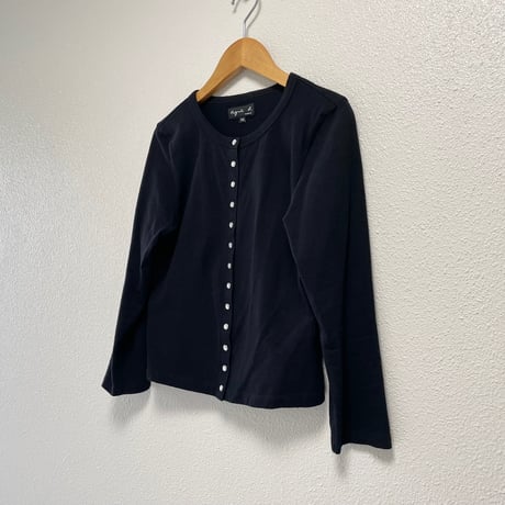 agnès b.  オーガニックコットン 長袖 カーディガンプレッション ”Le Petit”