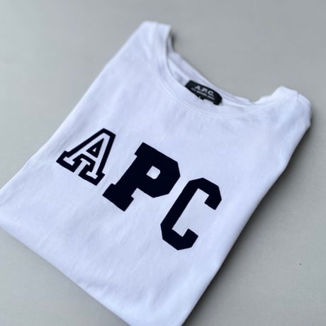希少デザイン/ A.P.C.  フロッキープリントTシャツ