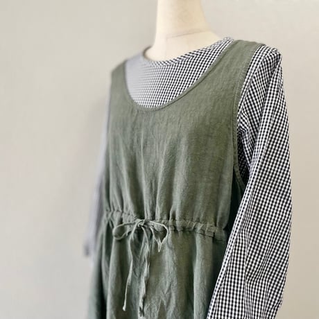 nest Robe  リネン  グランジウォッシュサロペット
