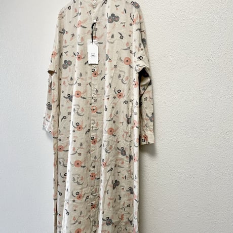 人気完売品/ タグ付き/ 未使用品 GRANDMA MAMA DAUGHTER 『MICHIKUSA』 シャツワンピース