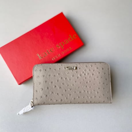 未使用品 / 保護フィルム付き / kate spade newyork オーストリッチロングウォレット