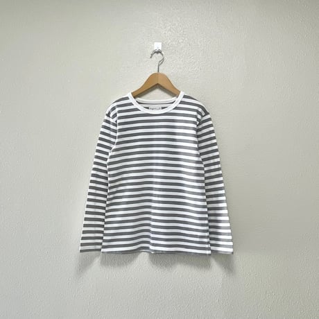 agnes b. FEMME 細ボーダー コットン 長袖 Tシャツ "Cool"