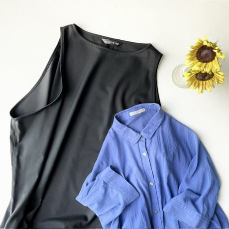 mizuiroind 2024AW ボートネックノースリーブワンンピース