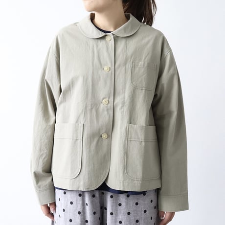 【2色展開】select 綿麻ラウンドカラージャケット