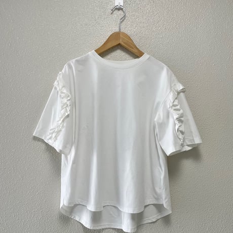 anana 袖フリルTシャツ