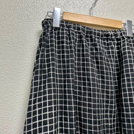 fog linen work × nest Robe リトアニアリネン チェックスカート