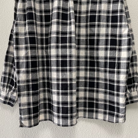 nest Robe コットンリネンチェックシャツ