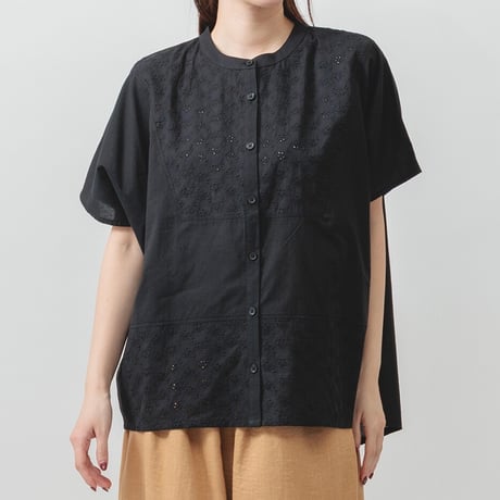 【5色展開】select 刺繍切替ブラウス