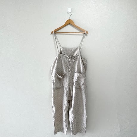 nest Robe リネンドットプリントサロペット
