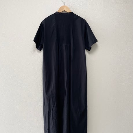 MIDUMISOLID ハーフスリーブピンタック シャツワンピース