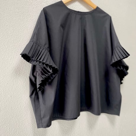 mizuiro ind pleats slv P/O プリーツスリーブプルオーバー