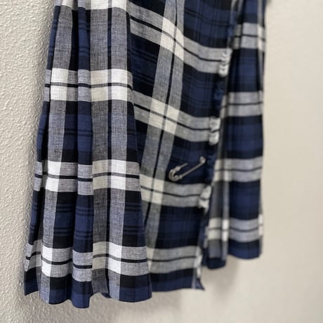O'NEIL OF DUBLIN リネンチェックラップスカート