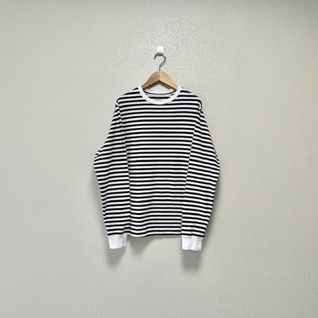 2024AW / Veritecoeur 天竺クルーネック  ボーダーロングスリーブTシャツ