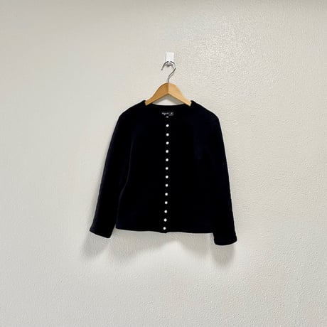 agnès b.  コットン メルトン 長袖  カーディガンプレッション”Le Classique”