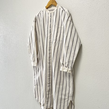 nest Robe コットンリネンストライプロングチュニック