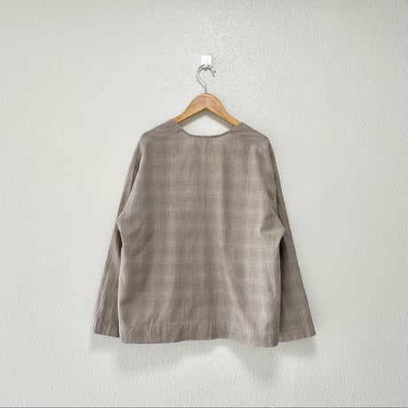2026 / 販売継続品 / タグ付き未使用品 / INDIA INDUSTRY  ファインラインチェック カーディガンシャツ