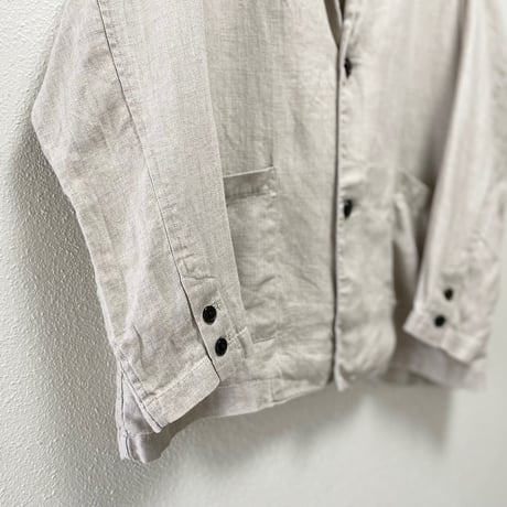 2025SS / 人気完売品 / 2026SS追加販売品 / かぐれ × KURASHI&Trips PUBLISHING  「ラフに、カーデ感覚」 フレンチリネンのテーラードジャケット