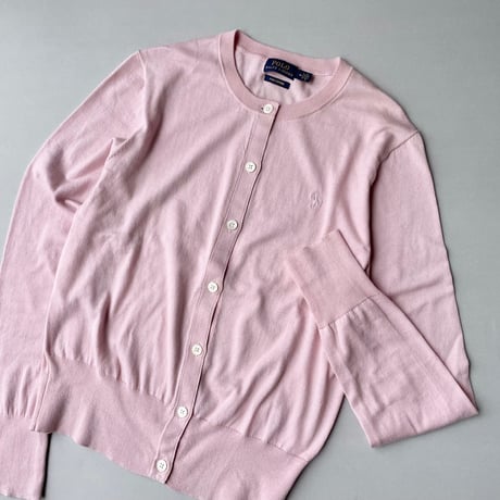 POLO RALPH LAUREN コットンクルーネックカーディガン