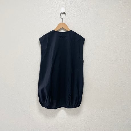 midiumisolid 刺繍ノースリーブブラウス