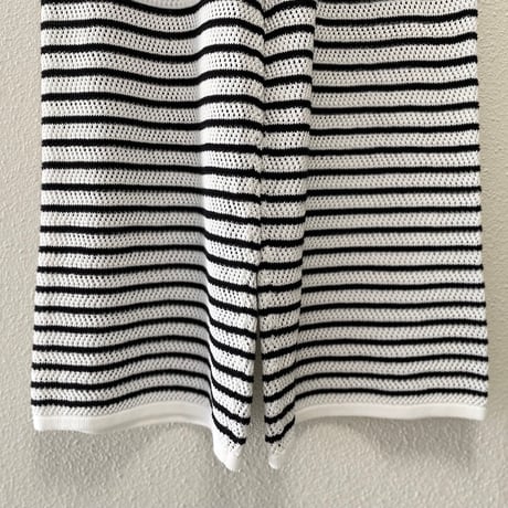 Spick＆Span ボーダークロッシェパンツ