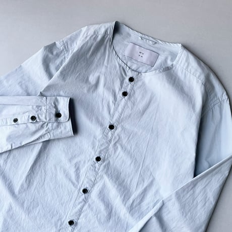 2025SS / 販売継続品 / MUYA nerd shirts no collar  SAX BLUE ※別注カラー