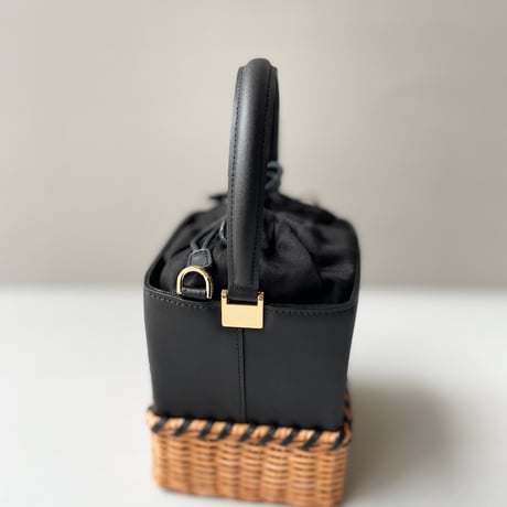 タグ付き未使用品 / VIOLAd'ORO スプリットラタンxスプリットレザーカゴBAG ※ノベルティ限定トート付き