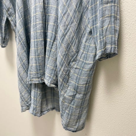 nest Robe リネンガーゼマドラスチェックローブ