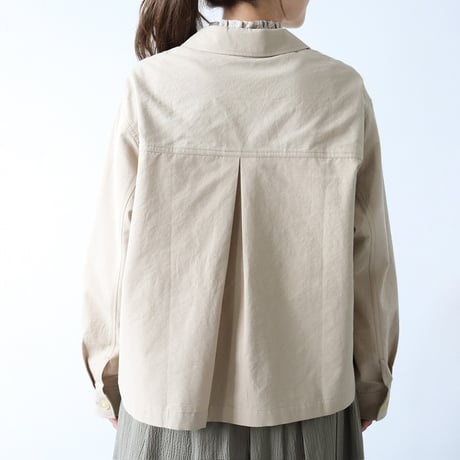 【2色展開】select 綿麻ラウンドカラージャケット